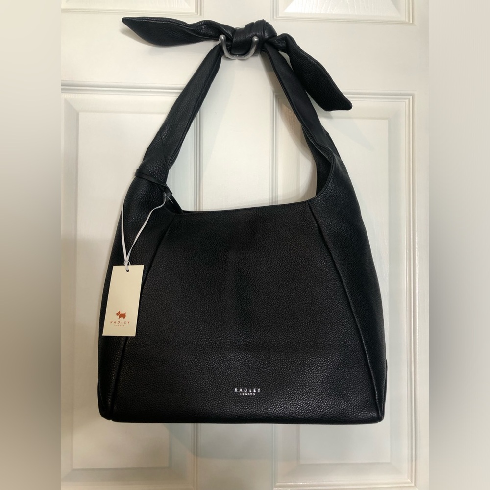 NWT - RADLEY LONDON Cranwell Close Large Black Hobo Shoulder Bag